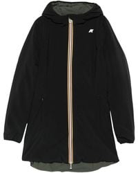 K-Way - Jassen ,Zwart ,Polyester Denise St Warm Reversible Hooded Jacket - Lyst