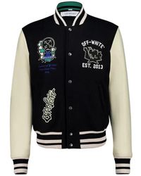 Off-White c/o Virgil Abloh - Panthers Wool Regular Varsity Jacket - Lyst