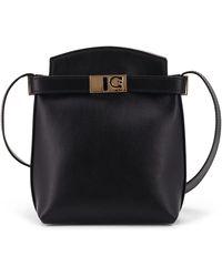 Ferragamo - Tassen ,Zwart ,Leer Mini Hug Bag - Lyst