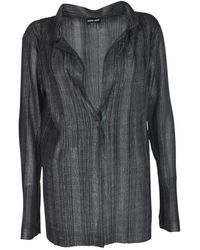 Giorgio Armani - Jassen ,Grijs ,Polyester Asv Single-Breasted Jacket - Lyst