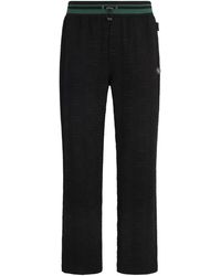 Philipp Plein - Broeken ,Zwart ,Katoen Jacquard Trainingsbroek Monogram - Lyst