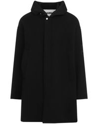 Jil Sander - Parka in lana nera per - Lyst