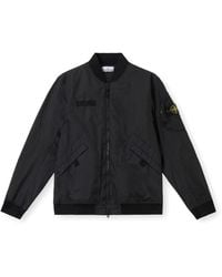 Stone Island - Schwarze Jacke Für Männer - Lyst