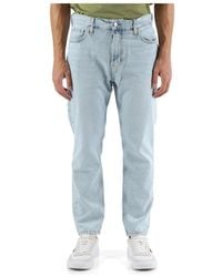 Calvin Klein - Dad fit cropped jeans cinque tasche - Lyst