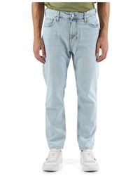 Calvin Klein - Dad fit cropped jeans fünf taschen - Lyst