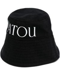 Patou - Cappello bucket in cotone nero - Lyst