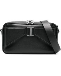 Dolce & Gabbana - Schwarze Leder Messenger Tasche Mit Reißverschluss - Lyst