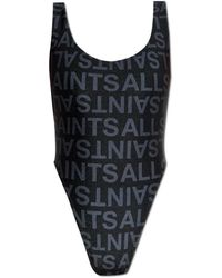 AllSaints - Badmode ,Zwart ,Eendelig Badpak Cay - Lyst