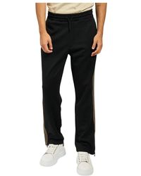 HUGO - Schwarze Trainingshose Mit Logoband - Lyst