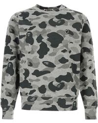 A Bathing Ape - Gedrukte Katoenen Sweatshirt - Lyst