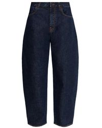 Alaïa - Jeans ,Blauw ,Denim Balloon Leg Jeans - Lyst