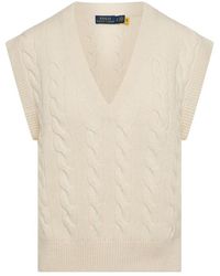 Donna Abbigliamento da Maglieria da Maglioni gilet Sweater di Ralph Lauren in Neutro 