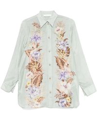 Zimmermann - Overhemden ,Groen ,Stijlvolle Blouses Voor Vrouwen - Lyst