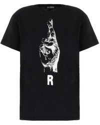 Raf Simons - Tops ,Zwart ,Klassiek T-Shirt - Lyst