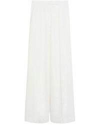 Max Mara - Broeken ,Wit ,Ninfa Wide Leg Broeken - Lyst