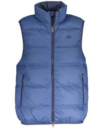 La Martina - Blauwe Herenvest Geborduurde Rits - Lyst