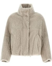 Brunello Cucinelli - Jack Met Hoge Hals Van Shearling - Lyst