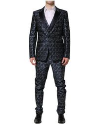 Dolce & Gabbana - Blauw Martini Star Jacquard 3-Delig Pak - Lyst
