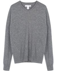 Comme des Garçons - Truien & Vesten ,Grijs ,Wol Grijze Wollen Trui Met Ronde Hals - Lyst