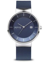 Bering - Zonnehorloge 39 Mm 5 Atm Zonne Smal Ontwerp Armband Milanese 14639-307 - Lyst