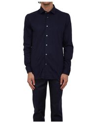 Corneliani - Overhemden ,Blauw ,Katoen Stijlvolle Shirt Voor Mannen - Lyst