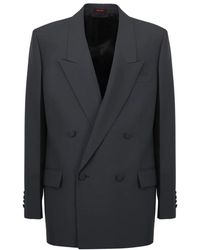 Gucci - Double-Breasted Technical Panama Jacket - Lyst