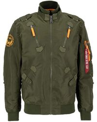 Alpha Industries - Jassen ,Groen ,Nylon Falcon Ii Donkergroene Vluchtjas - Lyst