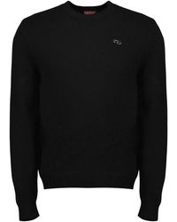 DIESEL - Hoodies & Sweatvesten ,Zwart ,Wol K-Argol Sweater - Lyst
