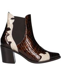 Stefano Lauran - Braune Stiefeletten - Lyst