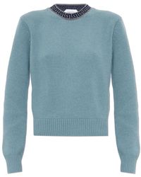 Versace - Trui Van Wol & Kasjmier Met Ronde Hals - Lyst