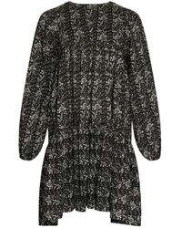 Tiffany & Co. - Schwarzes Blumenkleid Baumwolle - Lyst