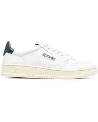 Autry - Witte Leren Sneaker Met Zijlogo - Lyst