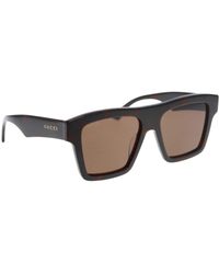 Gucci - Iconic sonnenbrille mit einheitlichen gläsern - Lyst