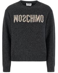 Moschino - Trui Met Ronde Hals En Distressed Afwerking - Lyst