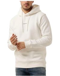Pure Path - Hoodies & Sweatvesten ,Wit ,Denim Logo Hoodie - Lyst