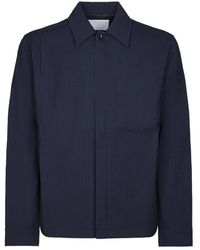 Cellar Door - Jassen ,Blauw ,Wol Hooded Jacket - Lyst