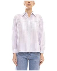 Peserico - Blaues Space Shirt Für Frauen - Lyst