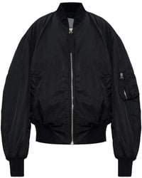 The Attico - Zwarte Parka Jas Met Bisschopsmouwen - Lyst