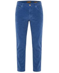 Moorer - Broek 5 Zakken Slim Blauw - Lyst