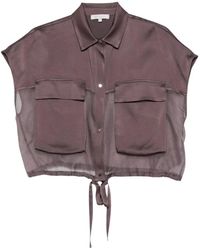 Antonelli - Overhemden ,Bruin ,Tule Frida Shirt - Lyst
