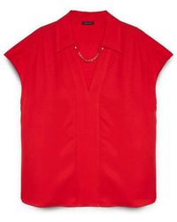 FIORELLA RUBINO - Bluse mit kette mit TM-fasern - Lyst