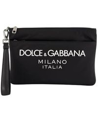 Dolce & Gabbana - Borsa in nylon con logo e tracolla staccabile - Lyst