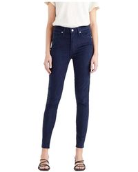 Levi's - Jeans ,Blauw ,Katoen Mile High Super Skinny Cowboy Broek - Lyst
