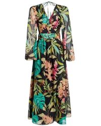 PATBO - Tropicalia Maxi Jurk Met Split - Lyst
