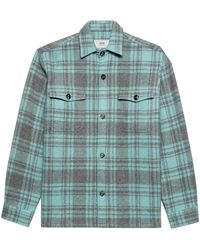 Ami Paris - Geruite Wollen Shacket - Lyst