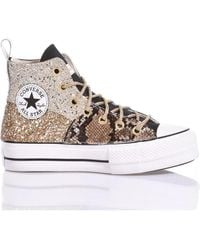 Converse - Zapatillas champagne doradas hechas a mano para mujeres - Lyst