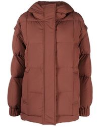 Stand Studio - Jassen ,Bruin ,Polyester Bruine Puffer & Donzen Jas - Lyst