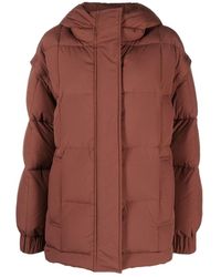 Stand Studio - Jassen ,Bruin ,Polyester Bruine Puffer & Donzen Jas - Lyst