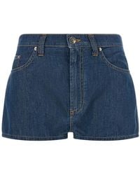 Versace - Chambray Denim Shorts - Lyst