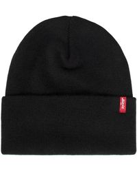 Levi's - Accessoires ,Zwart ,Katoen New Regular Beanie - Lyst